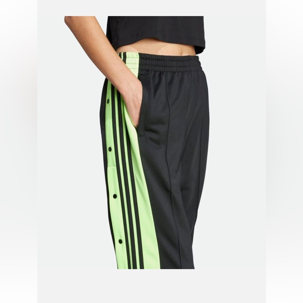 NEW Adidas Black and Neon Adibreak Snap Pants - Picture 3 of 9